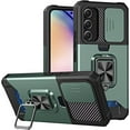 thumbnail image 1 of Case for Galaxy A16 5G,Military Grade TPU+PC [Built-in Magnetic Kickstand] Dual-Layer Design Card Slot Heavy Duty Shockproof Protection Phone Case for Samsung Galaxy A16 4G/5G (Dark Green), 1 of 10
