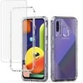 thumbnail image 1 of Case for Galaxy A20/A30, Crystal Clear Rugged Phone Case with Tempered Glass Screen Protector, Shockproof, Anti-Yellowing, Anti-Slip for Samsung Galaxy A30 Clear, 1 of 7