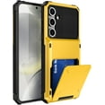thumbnail image 1 of Case for Galaxy A25 5G,Flip Cover Hidden Card Slot Wallet Case,Card Holder Dual-Layer Design Heavy Duty Protection Shockproof Phone Case for Samsung Galaxy A25 5G (Yellow), 1 of 10