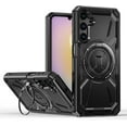thumbnail image 1 of Case for Galaxy A25 5G,Military Grade  Golden [Built-in Kickstand] Magnetic Rotate Ring Heavy Duty TPU+PC Shockproof Protect Phone Case for Samsung Galaxy A25 5G (Black), 1 of 7
