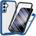 thumbnail image 1 of Case for Galaxy A25 5G,Slim Full-Body Rugged Stylish Protective Clear Back Hybrid 3-in-1 Case with Built-in Screen Protector Phone Case for Samsung Galaxy A25 5G (Blue), 1 of 6