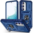 thumbnail image 1 of Case for Galaxy A26 5G,Military Grade Magnetic Protection [Built-in Kickstand] Metal Ring Car Holder Dual-Layer Heavy Duty Shockproof Phone Case for Samsung Galaxy A26 5G (Blue), 1 of 10