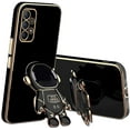 thumbnail image 1 of Case for Galaxy A32 5G 6D Plating Astronaut Hidden Stand Case Cover Astronaut Folding Bracket Shockproof Protective Phone Case for Samsung Galaxy A32 5G with Camera Lens Protector Cover-Black, 1 of 7