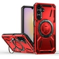 thumbnail image 1 of Case for Galaxy A35 5G,Military Grade  Golden [Built-in Kickstand] Magnetic Rotate Ring Heavy Duty TPU+PC Shockproof Protect Phone Case for Samsung Galaxy A35 5G (Red), 1 of 7