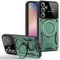 thumbnail image 1 of Case for Galaxy A36 5G,Military [Built-in Kickstand] Magnetic Metal Ring Dual-Layer Heavy Duty Car Holder Shockproof Camera Lens Protection Phone Case for Samsung Galaxy A36 5G (Green), 1 of 10