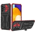 thumbnail image 1 of Case for Galaxy A53 5G,Military Grade [Built-in Kickstand] with Card Holder Dual-Layer Design Heavy Duty Shockproof Protection Phone Case for Samsung Galaxy A53 5G (Red), 1 of 18