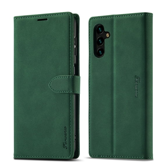 Case for Galaxy A54 5G Wallet Case with Card Holder Premium Leather Flip Cover Magnetic Closure Case Shockproof Pure Color Cover Kickstand Card Slots Case For Samsung Galaxy A54 5G, Green