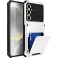 thumbnail image 1 of Case for Galaxy A55 5G,Flip Cover Hidden Card Slot Wallet Case,Card Holder Dual-Layer Design Heavy Duty Protection Shockproof Phone Case for Samsung Galaxy A55 5G (White), 1 of 10