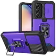 thumbnail image 1 of Case for Galaxy A56 5G,Military Grade TPU+PC [Built-in Magnetic Kickstand] Dual-Layer Design Card Slot Heavy Duty Shockproof Protection Phone Case for Samsung Galaxy A56 5G (Purple), 1 of 10