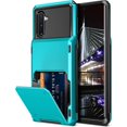 thumbnail image 1 of Case for Galaxy Note 10 Case Wallet 4-Slot Pocket Credit Card ID Holder Scratch Resistant Dual Layer Protective Bumper Rugged Rubber Armor Hard Shell Cover for Samsung Galaxy Note 10 Sky Blue, 1 of 11