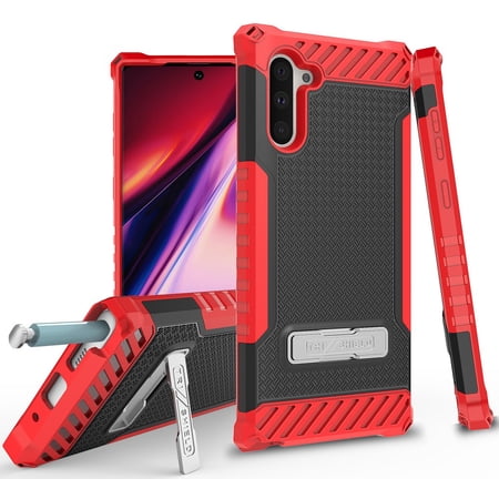 Case for Galaxy Note 10, Tri-Shield [Military Grade] Rugged Cover with Metal Kickstand [Includes Wrist Strap Lanyard] for Samsung Galaxy Note 10 Phone (SM-N970, SM-N971)