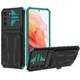 thumbnail image 1 of Case for Galaxy Note 20,Military Grade [Built-in Kickstand] with Card Holder Dual-Layer Design Heavy Duty Shockproof Protection Phone Case for Samsung Galaxy Note 20 5G,6.7 Inch 2020 (Green), 1 of 10