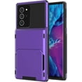 thumbnail image 1 of Case for Galaxy Note 20 Ultra,Flip Cover Hidden Card Slot Wallet Case,Card Holder Dual-Layer Design Heavy Duty Protection Shockproof Phone Case for Samsung Galaxy Note 20 Ultra 5G,6.9" 2020 (Purple), 1 of 10