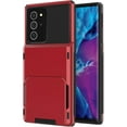 thumbnail image 1 of Case for Galaxy Note 20 Ultra,Flip Cover Hidden Card Slot Wallet Case,Card Holder Dual-Layer Design Heavy Duty Protection Shockproof Phone Case for Samsung Galaxy Note 20 Ultra 5G,6.9" 2020 (Red), 1 of 9