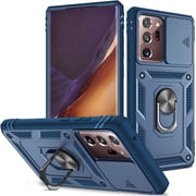 Case for Galaxy Note 20 Ultra, Shockproof Impact Resistant with Slide Lens Protective Cover Case for Samsung Galaxy Note 20 Ultra/Note 20 Ultra 5G Blue