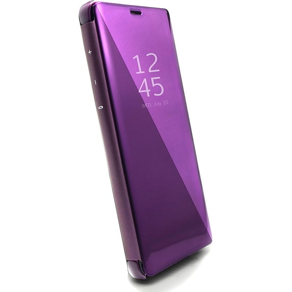 Case for Galaxy Note 9 Luxury Clear View Electroplate Mirror Makeup Design Flip Wallet 360 Full Body Built-in Screen Protection Slim Hard Mirror Kickstand Cover