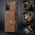 thumbnail image 1 of Case for Galaxy S20 Plus, Wallet Case w/Magnetic Credit Card Holder [Kickstand Feature][4 Card Slot] Detachable Cover fit Magnetic Car Mount, Case Compatible w/Samsung Galaxy S20 Plus- Brown, 1 of 9