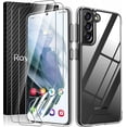 thumbnail image 1 of Case for Galaxy S21+ Plus 5G with Screen Protector Soft(2Pcs), Crystal Clear Designed Shockproof Phone Case, Hard PC Back Soft TPU Frame Slim Transparent Cover for Samsung Galaxy S21+ Plus, 1 of 13