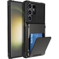 thumbnail image 1 of Case for Galaxy S21 Ultra,Flip Cover Hidden Card Slot Wallet Case,Card Holder Dual-Layer Design Heavy Duty Protection Shockproof Phone Case for Samsung Galaxy S21 Ultra 5G,6.8" 2021 (Black), 1 of 12