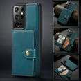 thumbnail image 1 of Case for Galaxy S21 Ultra, Wallet Case w/Magnetic Credit Card Holder [Kickstand Feature][4 Card Slot] Detachable Cover fit Magnetic Car Mount, Case Compatible w/Samsung Galaxy S21 Ultra- Blue, 1 of 9