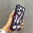 thumbnail image 1 of Case For Galaxy S22,Luxury Electroplate Glossy Flame Shape Hollow Heat Dissipation Fashion Unique Protection Shockproof Women Girls Phone Case For Samsung Galaxy S22 5G,6.1 inch 2022 (Purple), 1 of 11