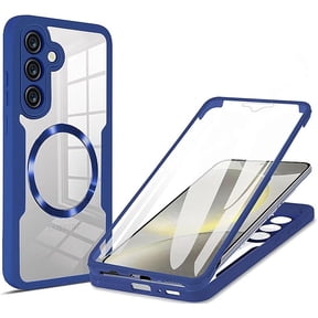 Case for Galaxy S22 Plus,Full-Body Rugged Stylish Protective Clear Colorful Back Hybrid 3-in-1 with Built-in Screen Wireless Charging Phone Case for Samsung Galaxy S22 Plus 5G,6.6" 2022 (Blue)