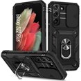 thumbnail image 1 of Case for Galaxy S22 Plus, Slide Lens Protective Case Shockproof Impact Resistant with Kickstand Cover Case for Samsung Galaxy S22 Plus 4G/5G 6.6" (Black), 1 of 12