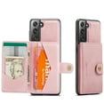 thumbnail image 1 of Case for Galaxy S22 Plus, Wallet Case w/Magnetic Credit Card Holder [Kickstand Feature][4 Card Slot] Detachable Cover fit Magnetic Car Mount, Case Compatible w/Samsung Galaxy S22 Plus- Pink, 1 of 9