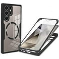 thumbnail image 1 of Case for Galaxy S22 Ultra,Full-Body Rugged Stylish Protective Clear Colorful Back Hybrid 3-in-1 with Built-in Screen Wireless Charging Phone Case for Samsung Galaxy S22 Ultra 5G,6.8" 2022 (Black), 1 of 10