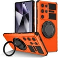 thumbnail image 1 of Case for Galaxy S22 Ultra,Military Built-in 360 Degree Rotatable Magnetic Kickstand Heavy Duty Drop Protection Shockproof Phone Case for Samsung Galaxy S22 Ultra, (Orange), 1 of 18