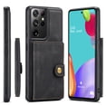 thumbnail image 1 of Case for Galaxy S22 Ultra, Wallet Case w/Magnetic Credit Card Holder [Kickstand Feature][4 Card Slot] Detachable Cover fit Magnetic Car Mount, Case Compatible w/Samsung Galaxy S22 Ultra- Black, 1 of 9