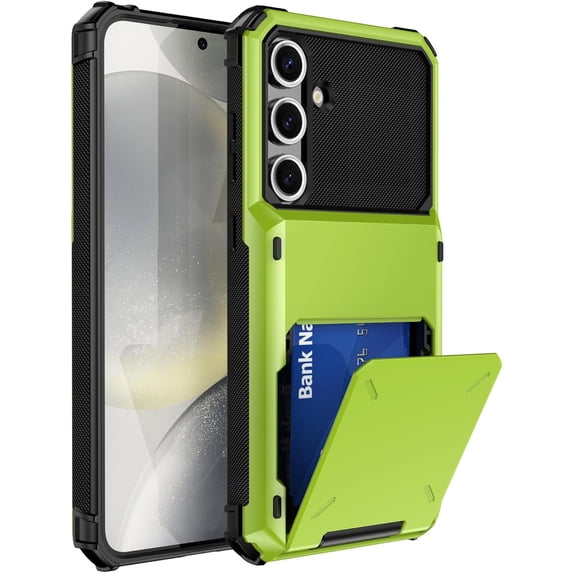 Case for Galaxy S23,Flip Cover Hidden Card Slot Wallet Case,Card Holder Dual-Layer Design Heavy Duty Protection Shockproof Phone Case for Samsung Galaxy S23 5G,6.1" 2023 (Green)