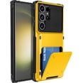 thumbnail image 1 of Case for Galaxy S23 Ultra,Flip Cover Hidden Card Slot Wallet Case,Card Holder Dual-Layer Design Heavy Duty Protection Shockproof Phone Case for Samsung Galaxy S23 Ultra 5G,6.8" 2023 (Yellow), 1 of 12