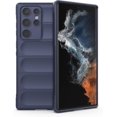 thumbnail image 1 of Case for Galaxy S23 Ultra,Luxury Heavy Duty 3D Striped Pattern Sensory Silicone Soft Full Portection Shockproof Girls Women Phone Case for Samsung Galaxy S23 Ultra 5G,6.8 inch 2023 (Dark Blue), 1 of 10