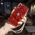 thumbnail image 1 of Case for Galaxy S24 FE,Diamond Kickstand Case with Crystal Lanyard 3D Handmade Bling Diamond Glitter Shockproof Protective Phone Case for Samsung Galaxy S24 FE 5G,2024 (Red), 1 of 6
