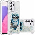 thumbnail image 1 of Case for Galaxy S24 FE,Flowing Bling Liquid Hearts Sparkle Moving Glitter Quicksand Waterfall Anti-Fall Protective Girls Women Phone Case for Samsung Galaxy S24 FE 5G,2024 (Owl), 1 of 13