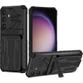 thumbnail image 1 of Case for Galaxy S24 FE,Military Grade [Built-in Kickstand] with Card Holder Dual-Layer Design Heavy Duty Shockproof Protection Phone Case for Samsung Galaxy S24 FE 5G,2024 (Black), 1 of 9