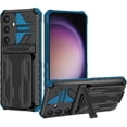 thumbnail image 1 of Case for Galaxy S24 FE,Military Grade [Built-in Kickstand] with Card Holder Dual-Layer Design Heavy Duty Shockproof Protection Phone Case for Samsung Galaxy S24 FE 5G,2024 (Blue), 1 of 10