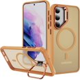 thumbnail image 1 of Case for Galaxy S24 FE,Military Grade Drop Full-Body Shockproof Protective Lens Holder Kickstand with Wireless Charging TPU+PC Phone Case for Samsung Galaxy S24 FE 5G,2024 (Orange), 1 of 14