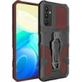 thumbnail image 1 of Case for Galaxy S24 FE,Military Grade Protection [Built-in Back Clip Kickstand] [Magnetic Car Holder] Dual-Layer Heavy Duty TPU+PC Shockproof Phone Case for Samsung Galaxy S24 FE 5G,2024 (Brown), 1 of 10