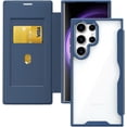 thumbnail image 1 of Case for Galaxy S24 Plus,Clear Back Design Heavy Duty Drop Protection Anti Theft Flip Leather Wallet Cover with Card Holder Shockproof Phone Case for Samsung Galaxy S24 Plus 5G,6.7 Inch 2024 (Blue), 1 of 6