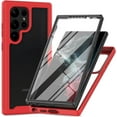 thumbnail image 1 of Case for Galaxy S24 Ultra,Slim Full-Body Rugged Stylish Protective Clear Back Hybrid 3-in-1 Case with Built-in Screen Protector Phone Case for Samsung Galaxy S24 Ultra 5G,6.8 inch 2023 (Red), 1 of 9