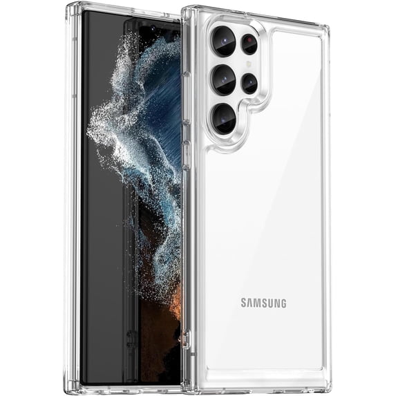 Case for Galaxy S24 Ultra,Transparent TPU+PC Acrylic Protective Military Grade Heavy Duty Protection Phone Case for Samsung Galaxy S24 Ultra 5G,6.8 inch 2024 (Clear)