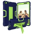 thumbnail image 1 of Case for Galaxy Tab A 8.0" 2019 SM-P200/P205, Kickstand Shockproof Kids Proof Case Heavy Duty High Impact Resistant Hybrid Three Layer Rugged Defender Full Body Protection Case, Blue+Verdant, 1 of 7