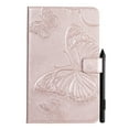 thumbnail image 1 of Case for Galaxy Tab A 8.0" 2017 SM-T380 T385, Ultra Slim Lightweight Fit Folio Flip PU Leather Butterfly Embossed Stand Cover Shockproof Protection Soft TPU Back Wallet Cover, Rosegold, 1 of 6