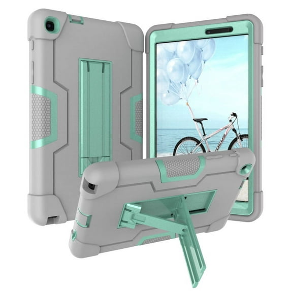 Case for Galaxy Tab A 8.4" 2020 SM-T307/T307U, Kickstand Shockproof Kids Proof Case Heavy Duty High Impact Resistant Hybrid Three Layer Rugged Defender Full Body Protection Case, Blue+Rose