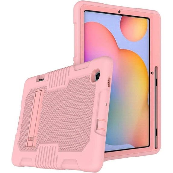 Case for Galaxy Tab S6 Lite, Slim Duty Drop Proof Shockproof Protective Cover with Stand and Pencil Holder for Samsung Galaxy Tab S6 Lite 10.4 inch Tablet SM-P610/P615 (Pink)