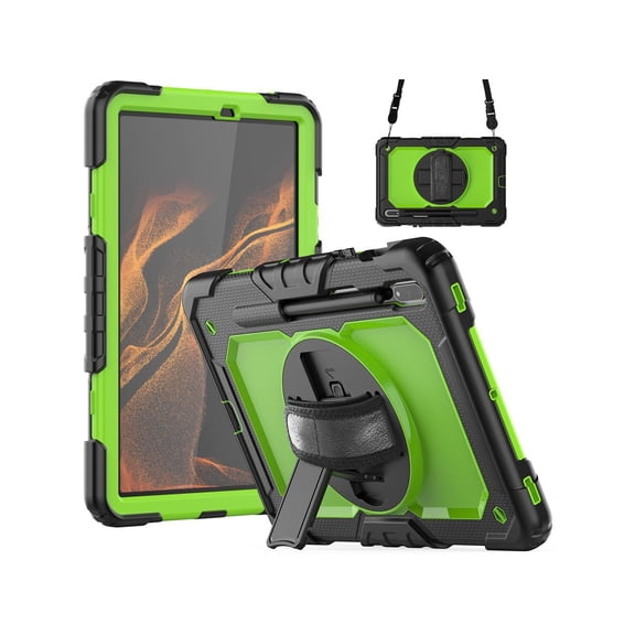 Case for Galaxy Tab S8 2022 / Tab S7 2020 11 Inch (SM-X700/706/T870/T875) with S Pen Holder, Rugged Heavy Duty Shockproof Rotating Kickstand Protective Cover for Galaxy Tab S8 / S7 11"