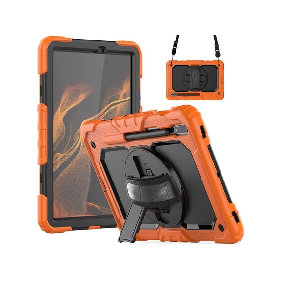 Case for Galaxy Tab S8 2022 / Tab S7 2020 11 Inch (SM-X700/706/T870/T875) with S Pen Holder, Rugged Heavy Duty Shockproof Rotating Kickstand Protective Cover for Galaxy Tab S8 / S7 11"