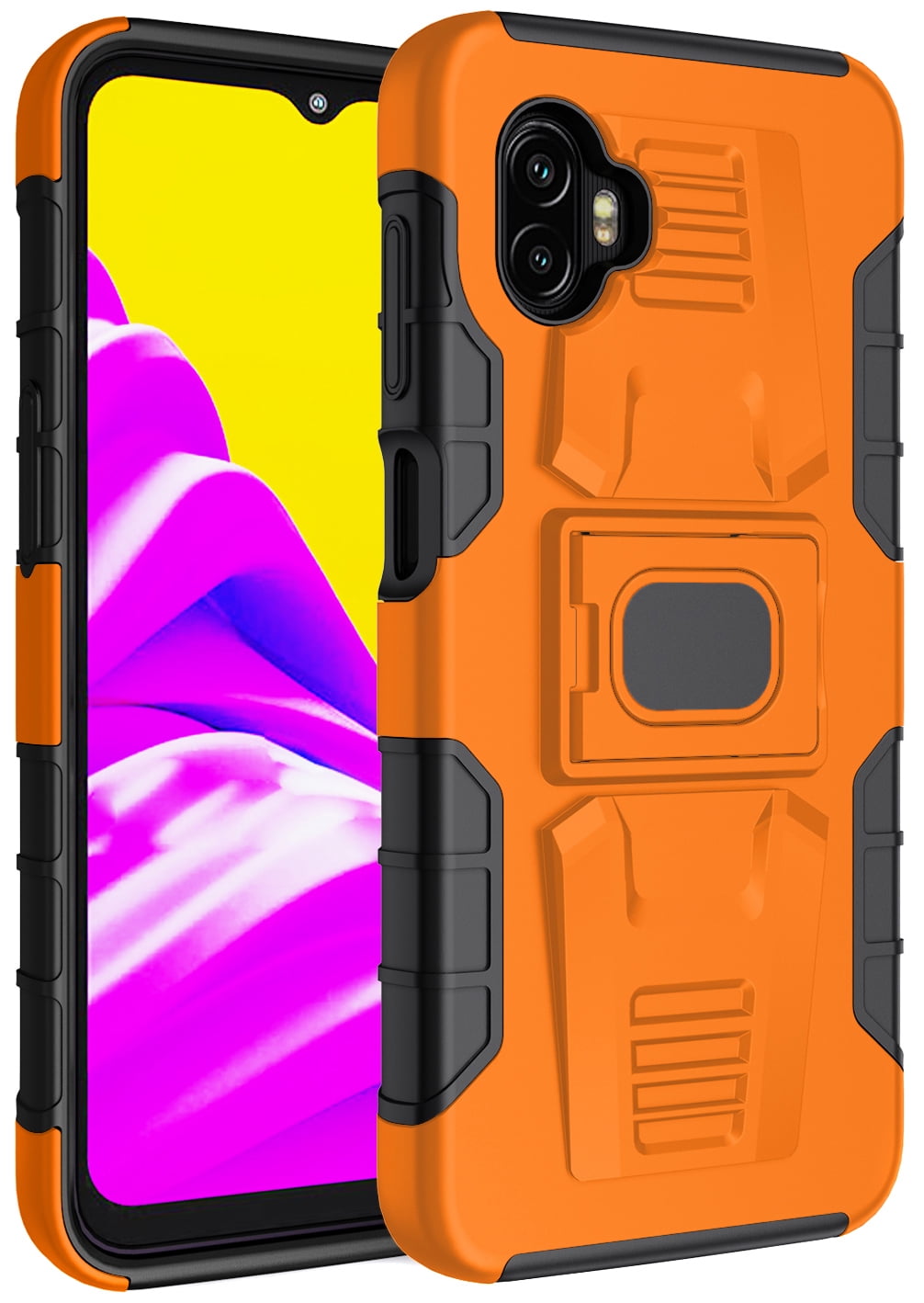 Case for Galaxy XCover 6 Pro, Nakedcellphone Rugged Ring Grip Cover